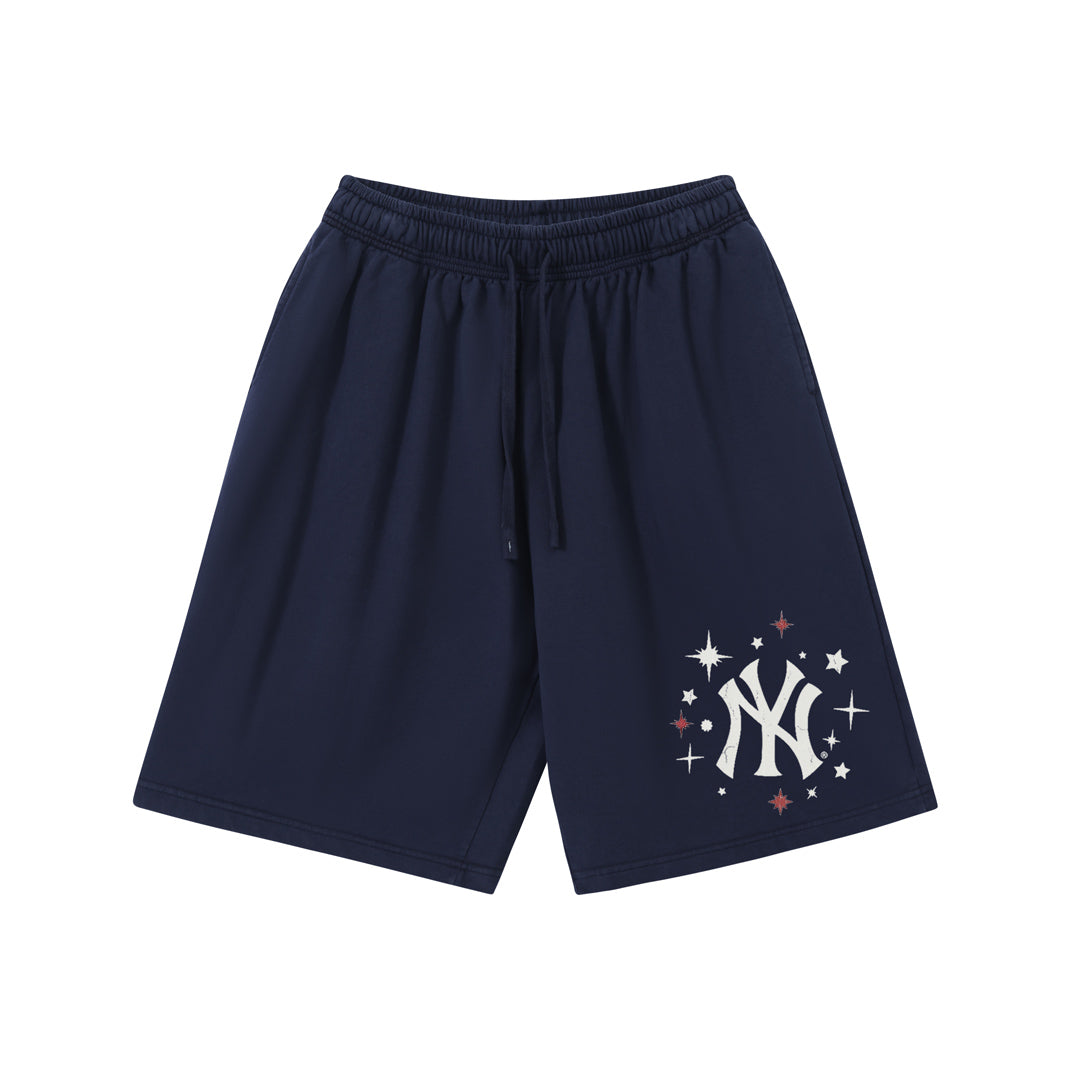 New York Night Star Graphic Athletic Shorts