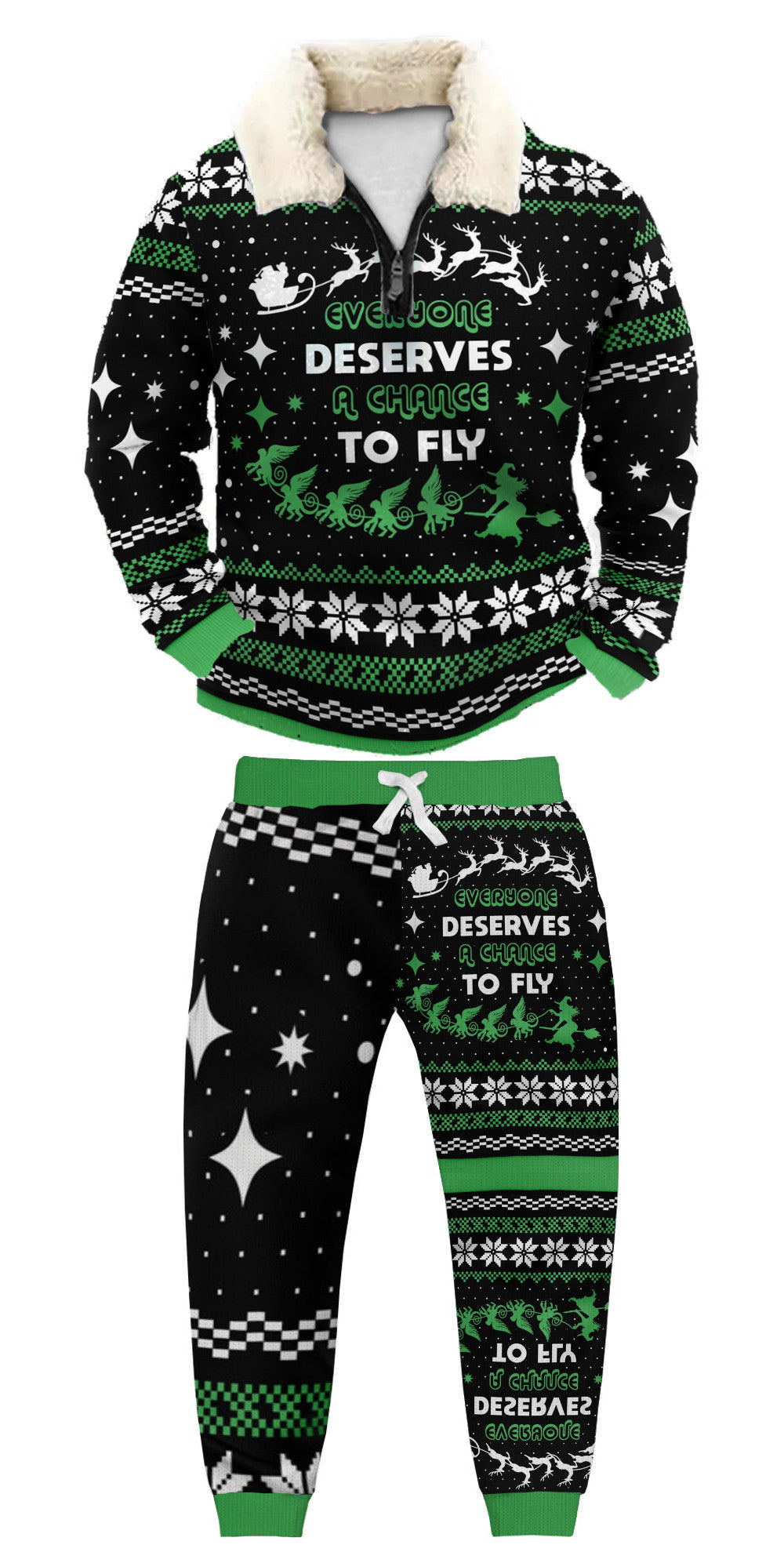 Ugly Quarter Zip Sweatshirt & Sweatpant Set 4718