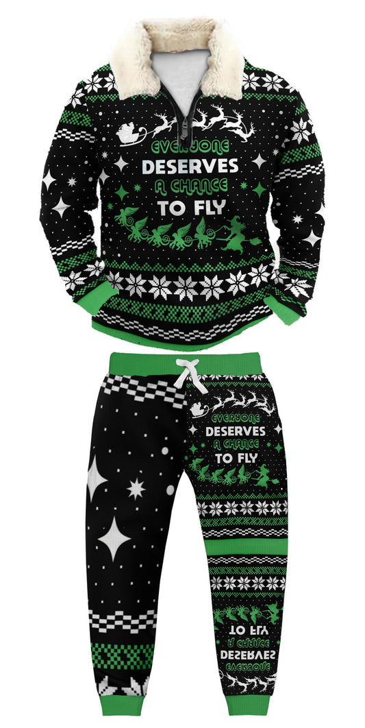 Ugly Quarter Zip Sweatshirt & Sweatpant Set 4718