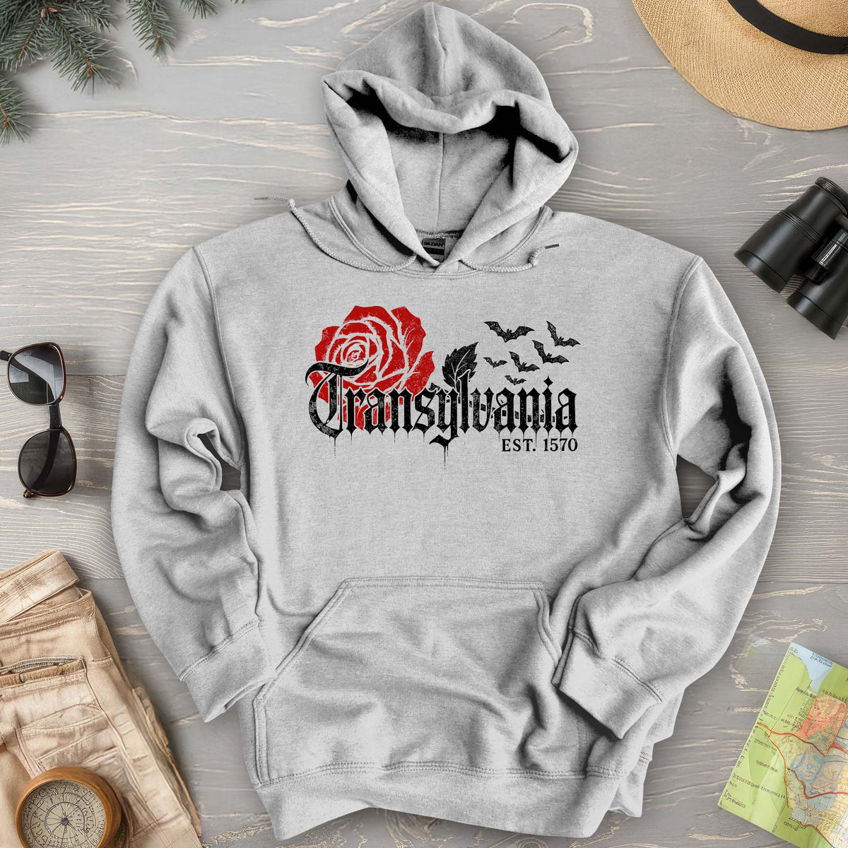 Transylvania Gothic Rose Hoodie