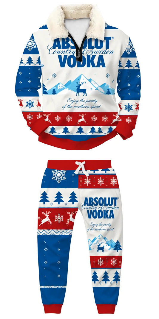 Frosted Vodka Ugly Quarter Zip Sweatshirt & Sweatpant Set
