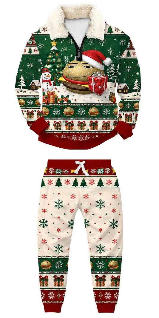 Fun Ugly Quarter Zip Sweatshirt & Sweatpant Set