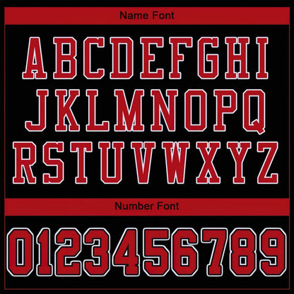 Black Red-White Authentic Custom Football Jersey
