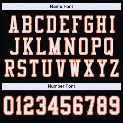 Black White-Orange Authentic Custom Football Jersey