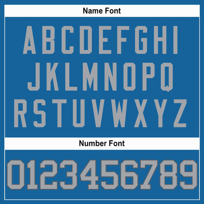 Blue Alternate Gray Authentic Custom Football Jersey