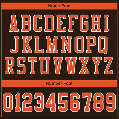 Brown Orange-White Authentic-Custom Football Jersey