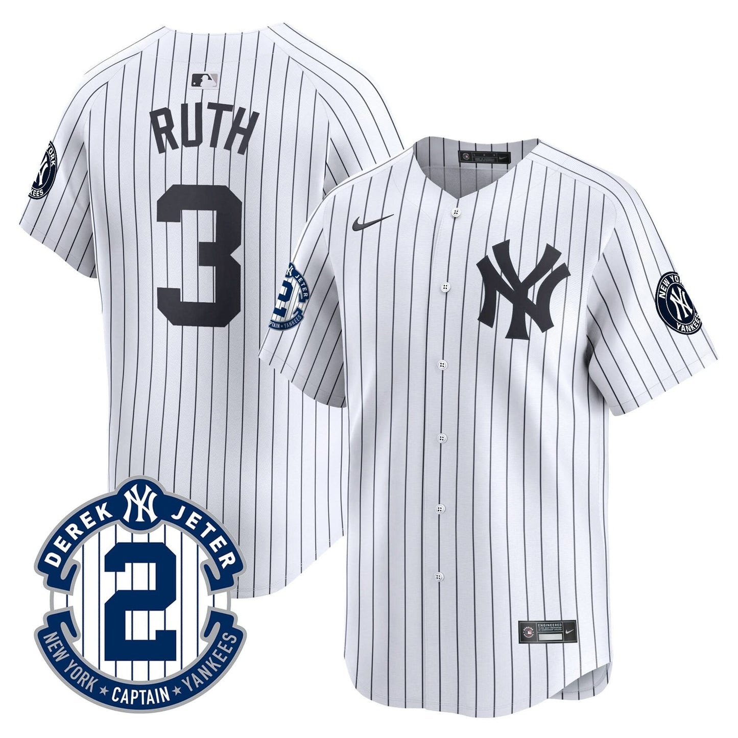 NYY 2026 Baseball Jersey – Legacy Patch Edition – All Stitched