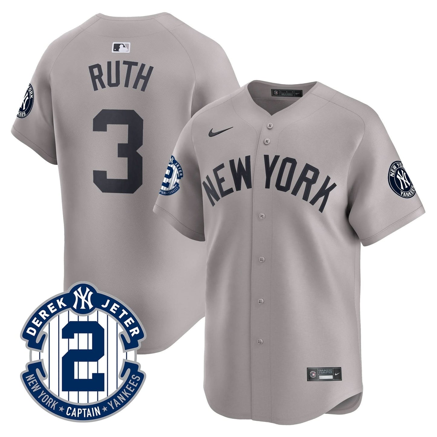 NYY 2026 Baseball Jersey – Legacy Patch Edition – All Stitched