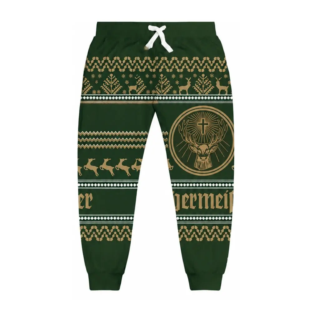 Green Deer Ugly Pullover Hoodie & Sweatpant Set
