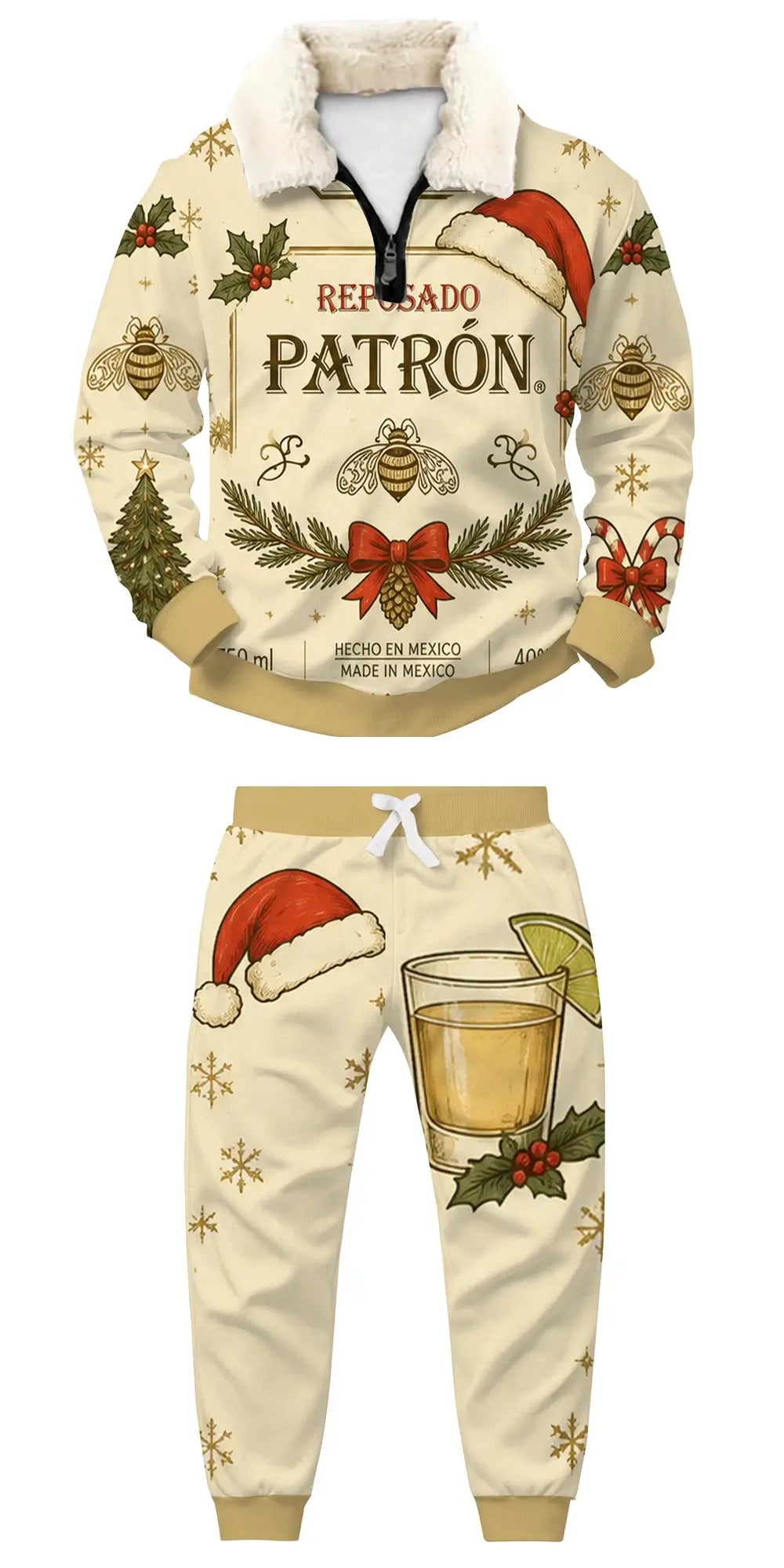 Happy Little Freaks Ugly Quarter Zip Sweatshirt & Sweatpant Set