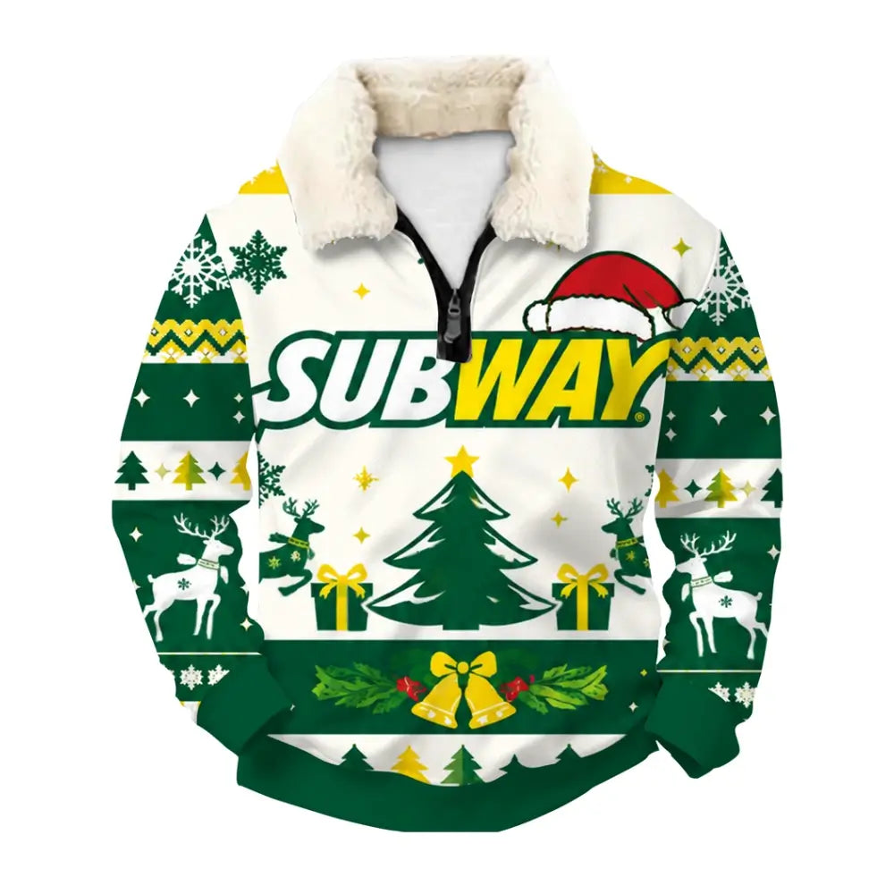 Holiday Sub Ugly Quarter Zip Sweatshirt & Sweatpant Set