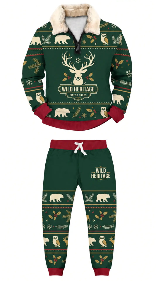 Hunting & Wilderness Ugly Quarter Zip Sweatshirt & Sweatpant Set