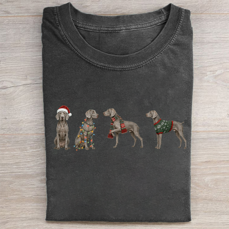 Weimaraner Christmas T-shirt