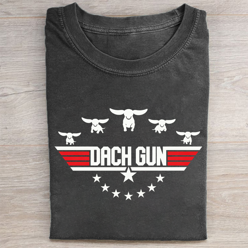Dog Dachshund Top Dog Dach Gun T-shirt