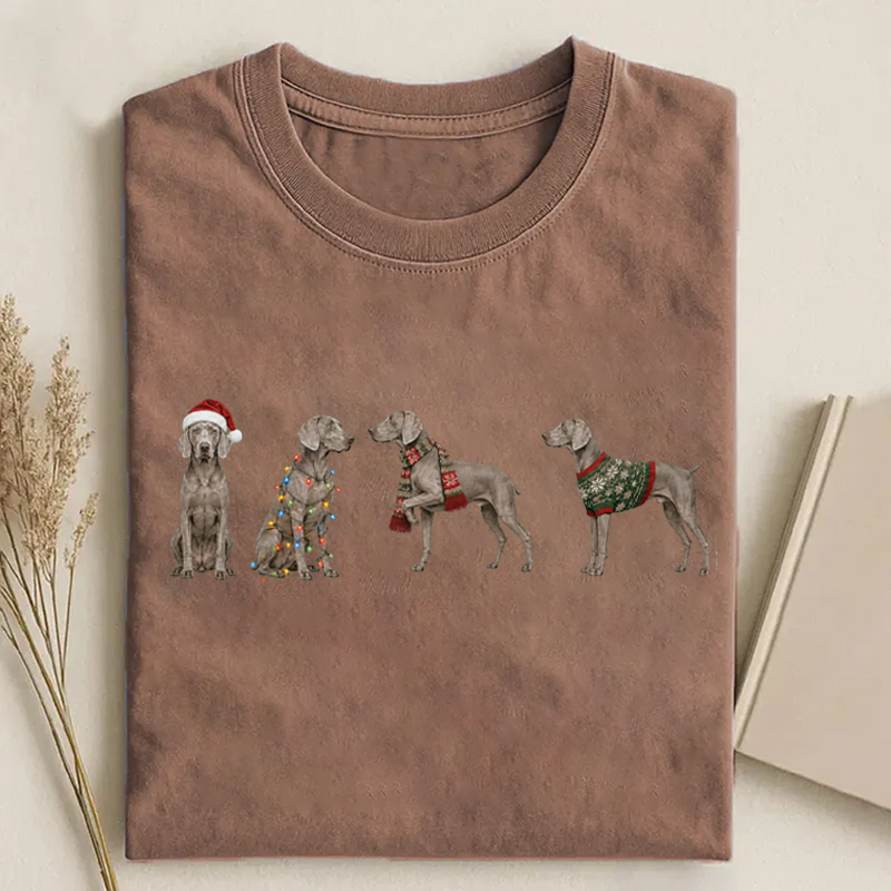 Weimaraner Christmas T-shirt