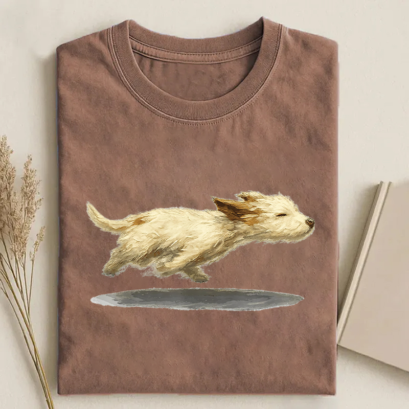 Cute Running Dog T-shirt