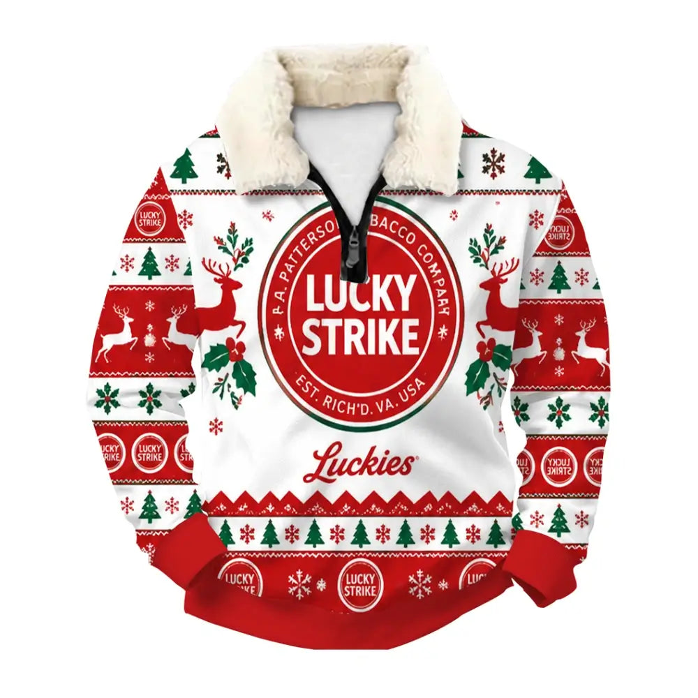 Lucky Holiday Ugly Quarter Zip Sweatshirt & Sweatpant Set