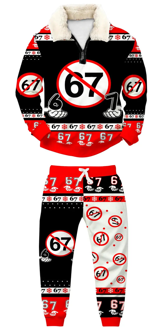 Lucky Sevens Ugly Quarter Zip Sweatshirt & Sweatpant Set