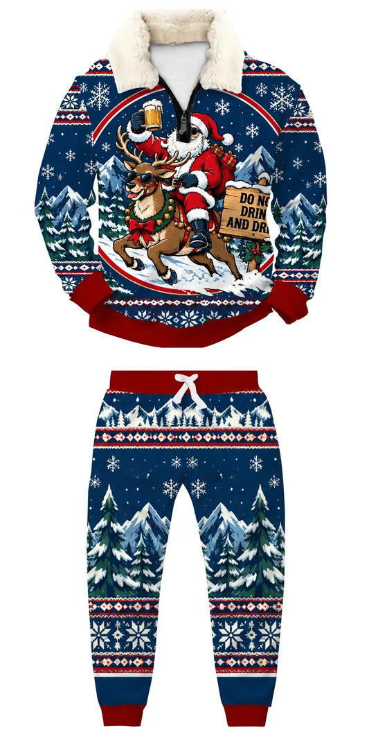 Midnight Rider Ugly Quarter Zip Sweatshirt & Sweatpant Set
