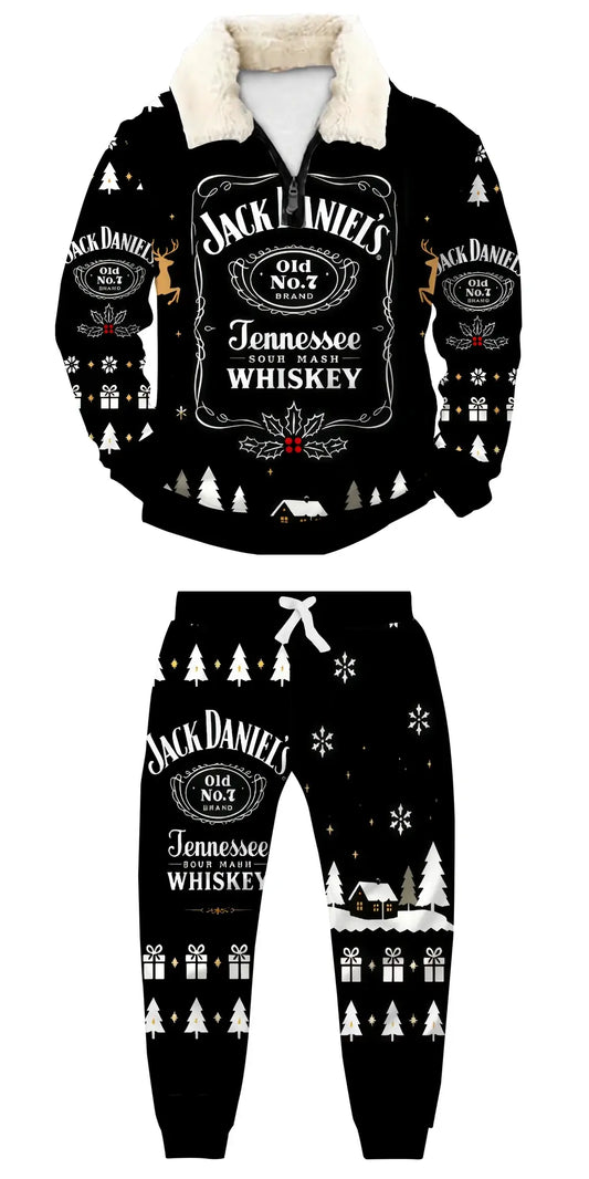 Midnight Whiskey Ugly Quarter Zip Sweatshirt & Sweatpant Set