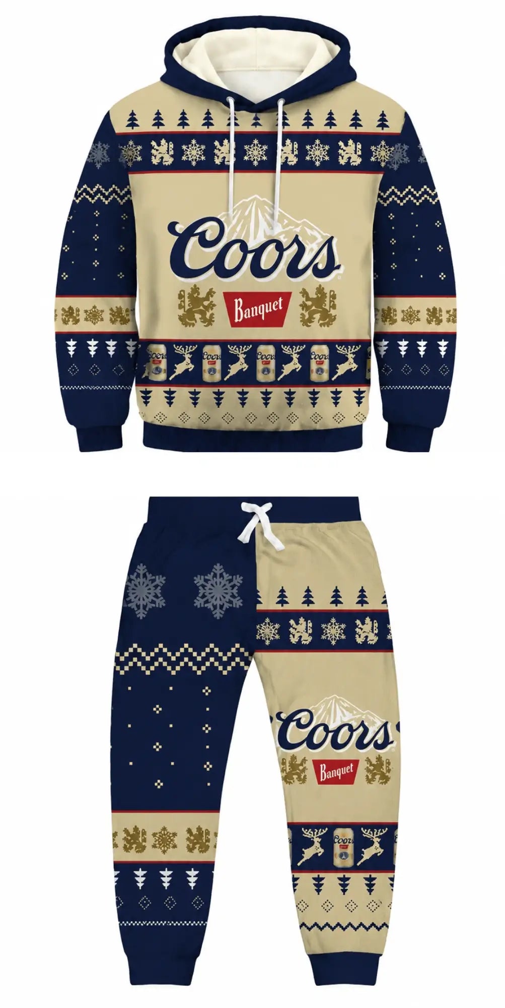 Navy Beer Ugly Pullover Hoodie & Sweatpant Set