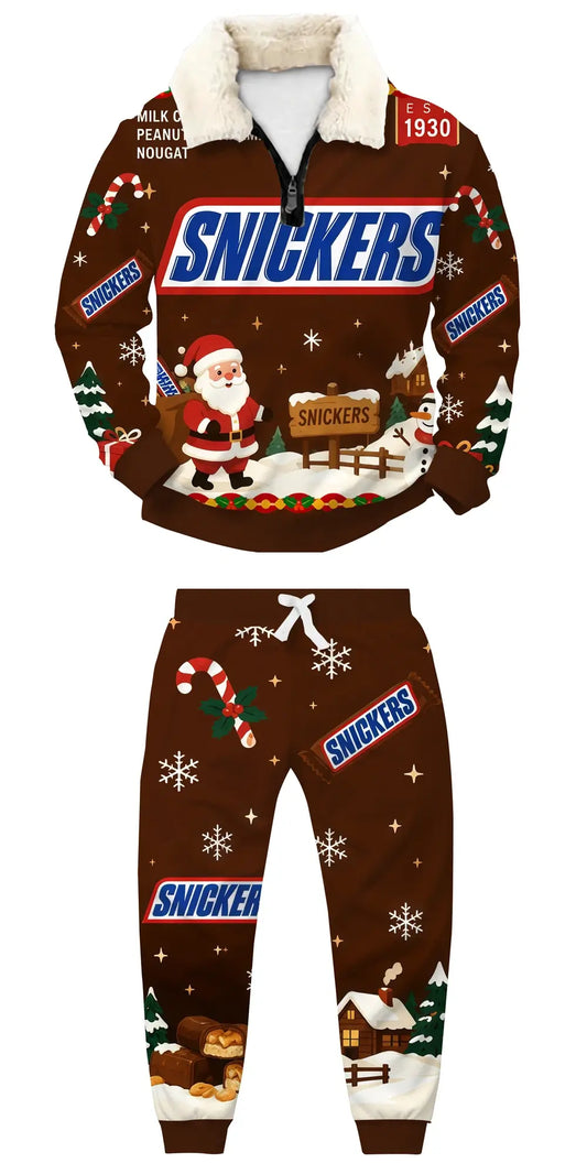 Nougat Ugly Quarter Zip Sweatshirt & Sweatpant Set