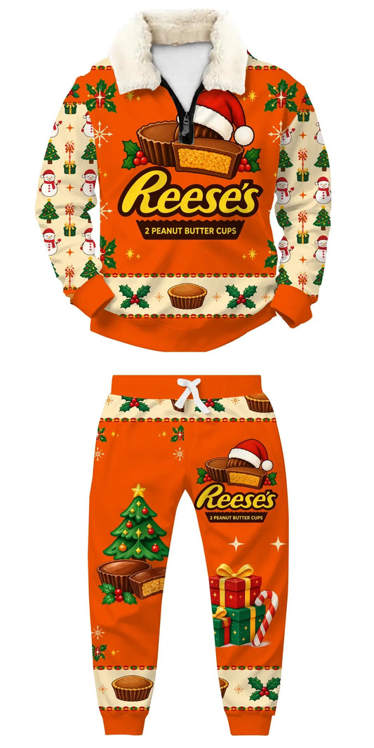 Peanut Ugly Quarter Zip Sweatshirt & Sweatpant Set