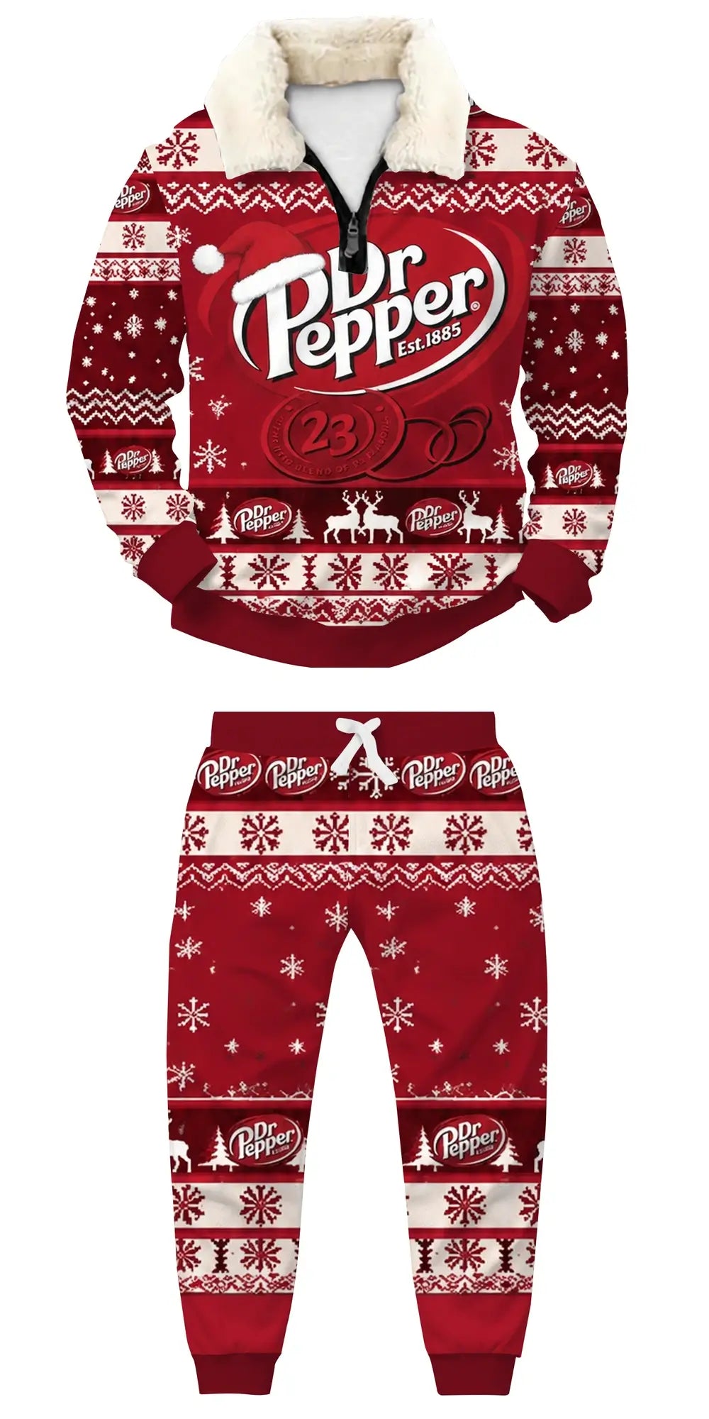 Pepper Ugly Quarter Zip Sweatshirt & Sweatpant Set