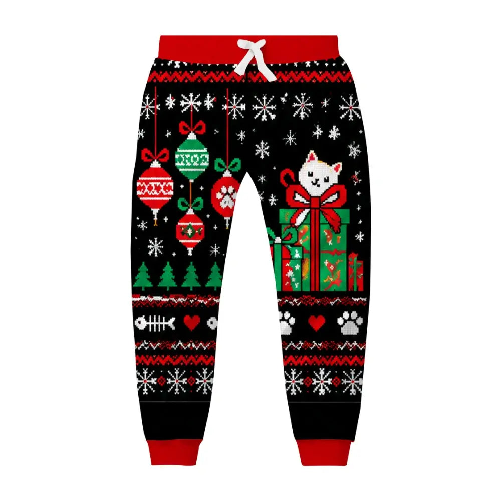 Retro Christmas Ugly Quarter Zip Sweatshirt & Sweatpant Set