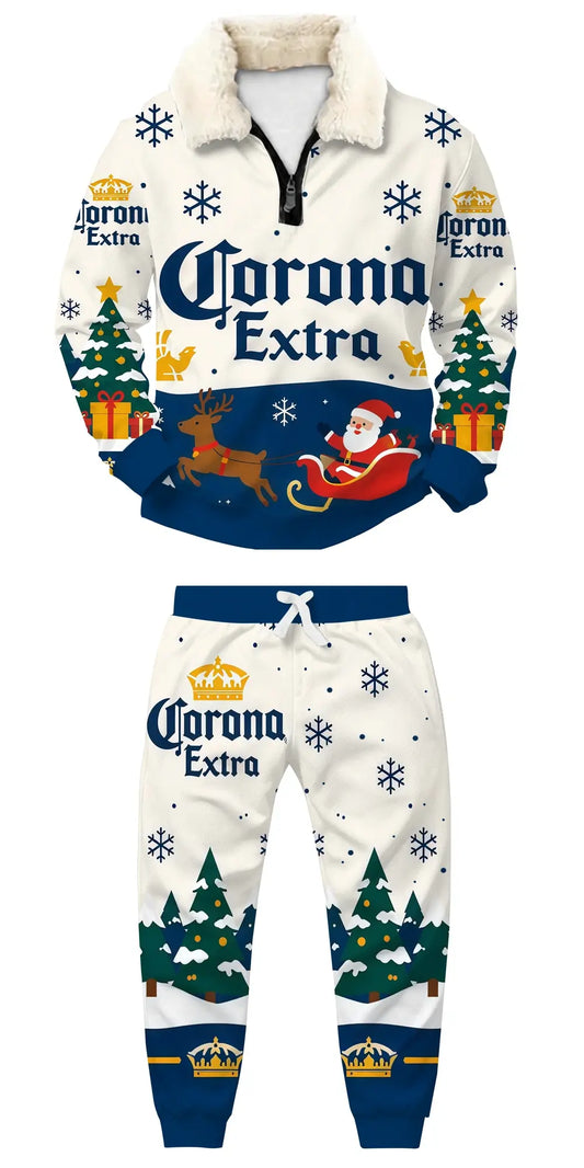 Snowy Brew Ugly Quarter Zip Sweatshirt & Sweatpant Set