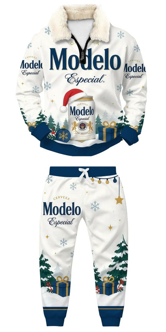 Snowy Brew Ugly Quarter Zip Sweatshirt & Sweatpant Set