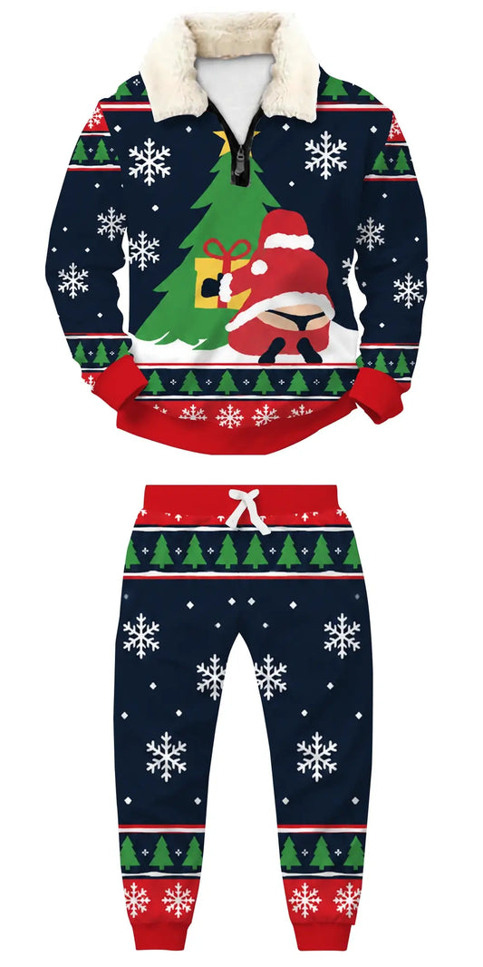 Tree Peek Ugly Quarter Zip Sweatshirt & Sweatpant Set