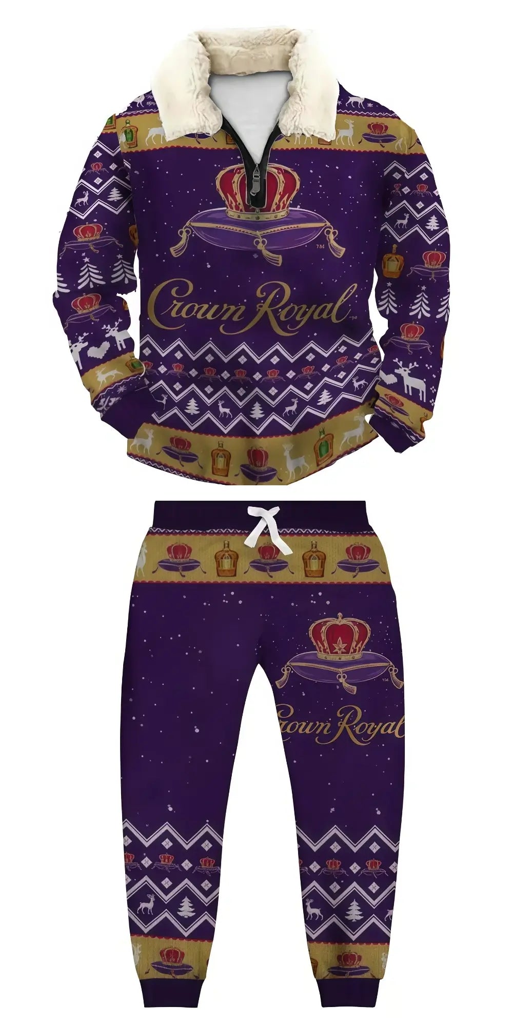 Vintage Ugly Quarter Zip Sweatshirt & Sweatpant Set