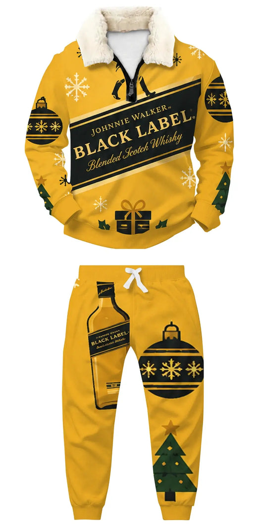 Weekend Game Night Ugly Quarter Zip Sweatshirt & Sweatpant Set