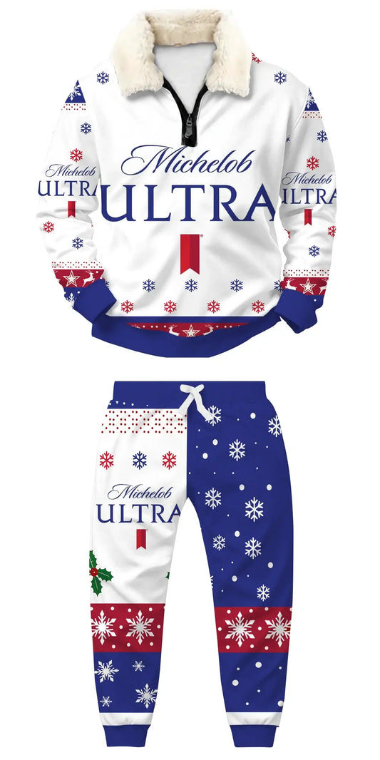 Winter Brew Ugly Quarter Zip Sweatshirt & Sweatpant Set